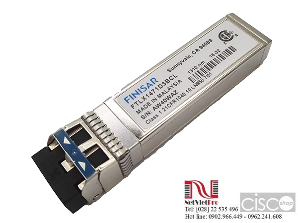 Finisar FTLX1471D3BCL 10.5Gb/s RoHS 6 Compliant 1310nm SFP+ Transceiver Retail