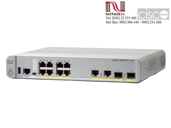 Switch Cisco Catalyst WS-C2960CX-8TC-L 8 Port Data Lan Base