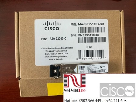 Mô đun quang Cisco Meraki MA-SFP-1GB-SX multimode